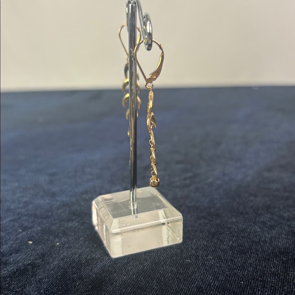 14kt Gold Dangle Earrings - Picture 4 of 8